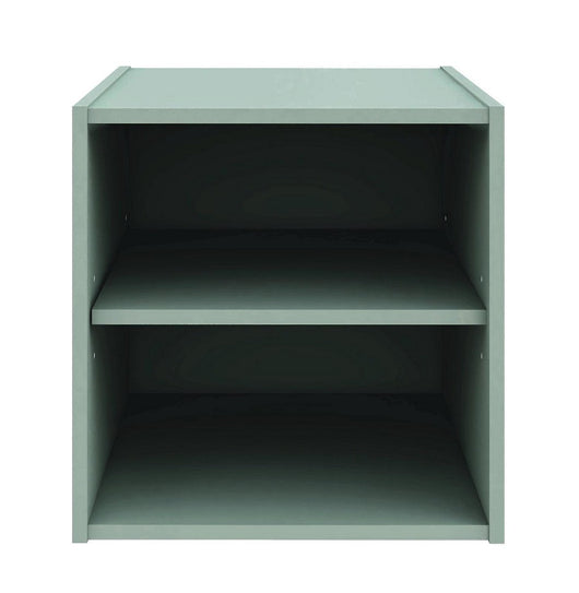 Cubo Composite con Mensola 35x35x35 cm in Compensato  Verde Salvia
