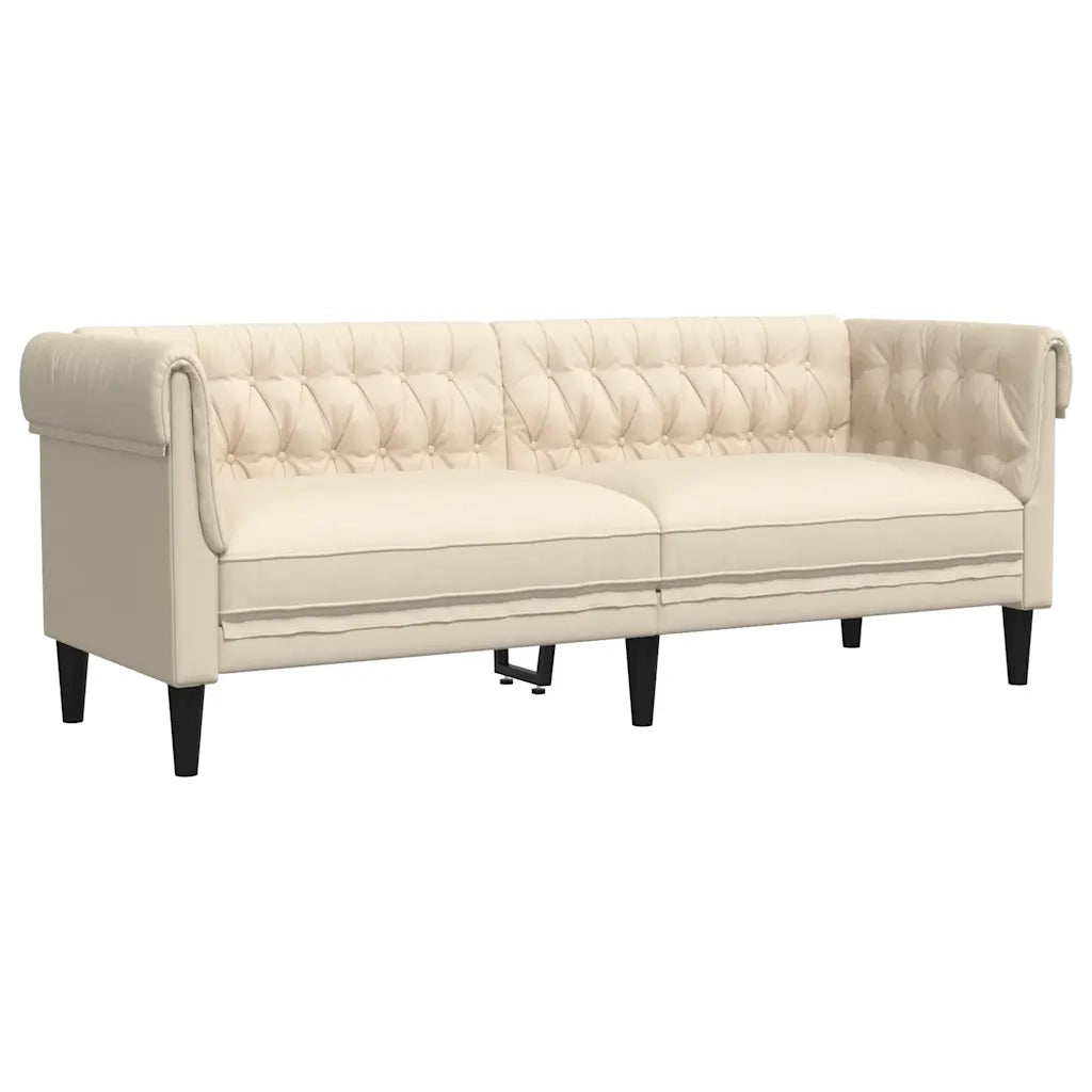 Divano Chesterfield a 3 Posti in Lino 372563
