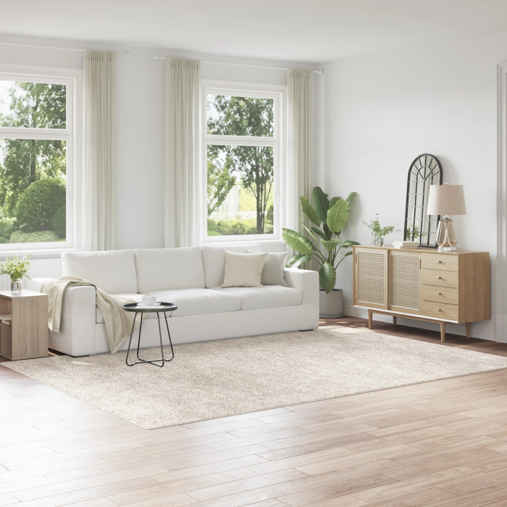 Tappeto Shaggy con schiuma di lattice Crema 240x340 cm