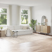 Tappeto Shaggy con schiuma di lattice Crema 240x340 cm