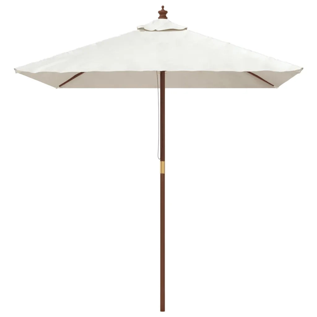 Ombrellone da Giardino con Palo in Legno Sabbia 198x198x231 cm 363183