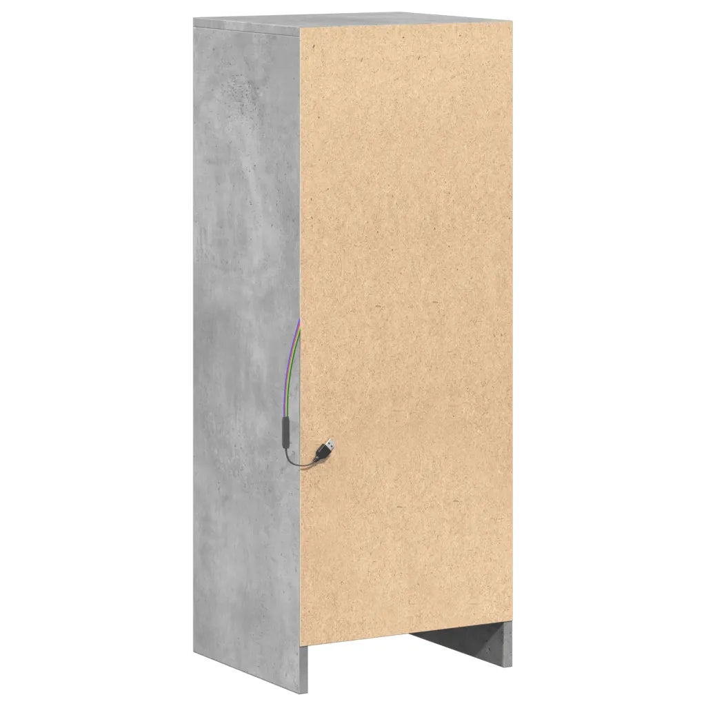 Credenza con LED Grigio Cemento 38x34x100 cm Legno Multistrato 852169