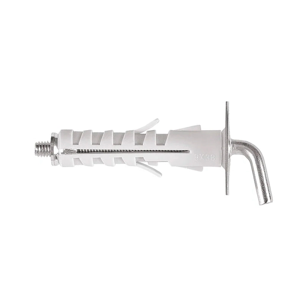 TASSELLO LEGGERO IN NYLON CON VITE A GANCIO CORTO AD ESPANSIONE CON DADINO CONICO ED ALETTE ANTIROTA - Ø12X45 - M5  - TEF