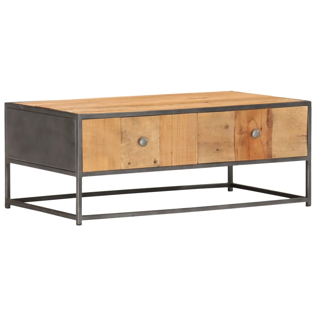 Tavolino da CaffÃ¨ 90x50x35 cm in Legno Massello di Recupero cod mxl 19156