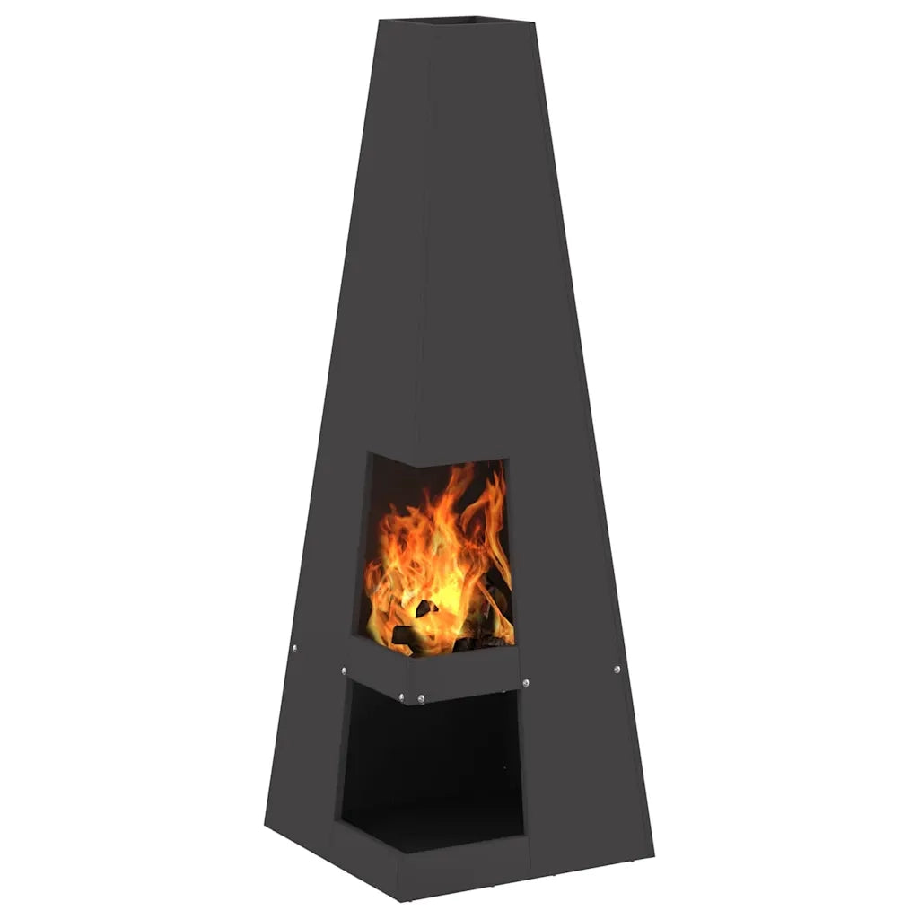 Focolare Nero 35 x 35 x 100 cm Acciaio CFW2192622