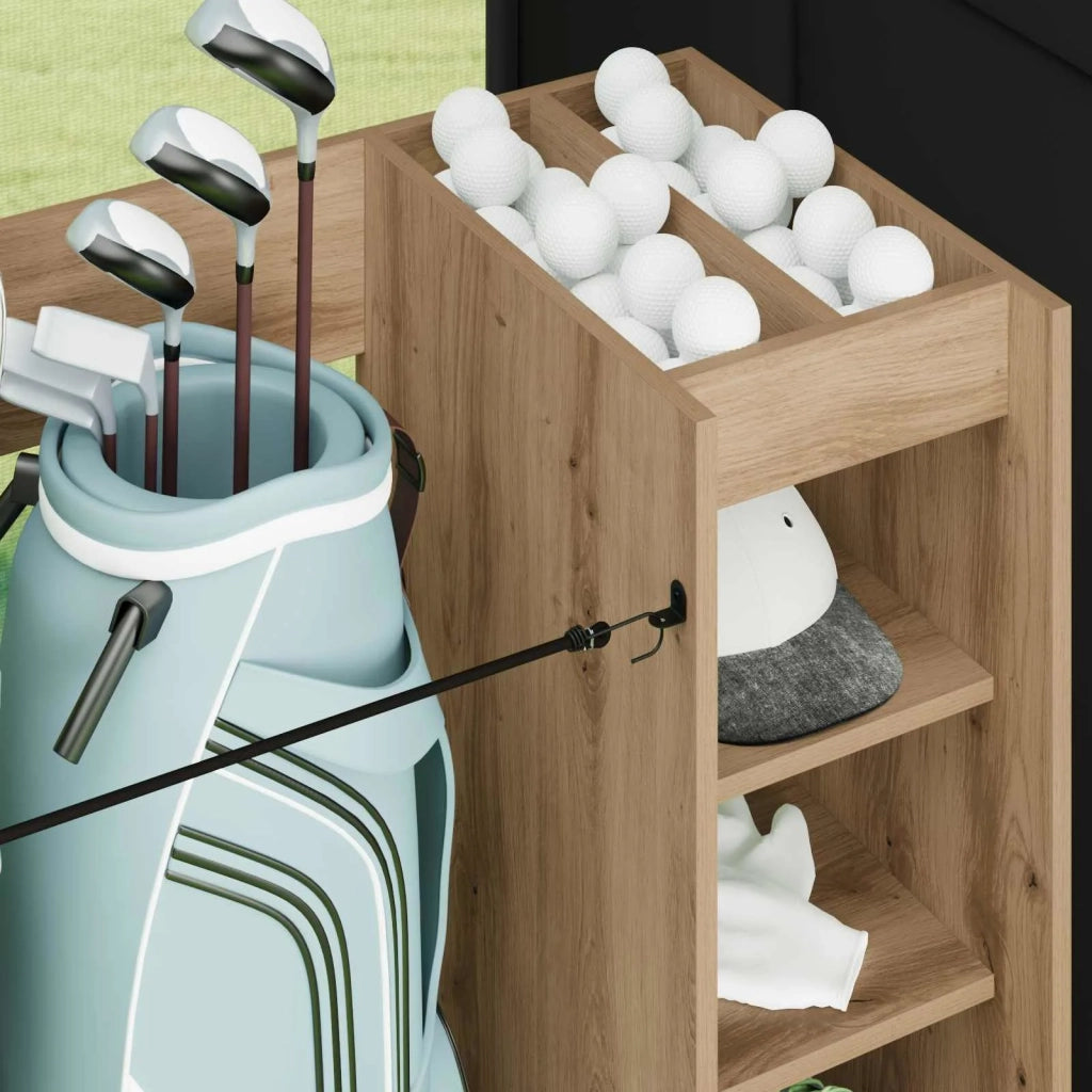 Armadio per Golf con ruota Rovere artigianale 90 x 45 x 98 cm CFW3518591