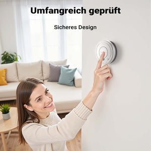 Set 40x Rilevatore di fumo con batteria da 9 V, allarme antincendio con funzione HUSH, sensore antifumo fotoelettrico affidabile con potenza sonora di 85 dB