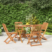 Set da Pranzo per Giardino 5 pz in Legno Massello di Acacia cod mxl 35262