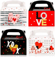 Confezioni di Cupcake per Dono - 12 pezzi - Rood, Nero e Bianco - Imballaggio per Regali - Per Dolci e Cioccolato - Adatto per ogni occasione speciale