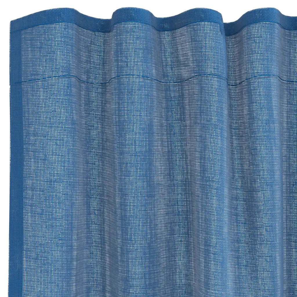 Tende in Voile con Tasche per Aste 2 pz Blu Reale 4102211