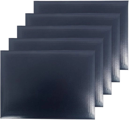 Copri Diploma A4 Certificato Documento Copertura Premio Protezione per Diplomi Blu Marino 5 Libri