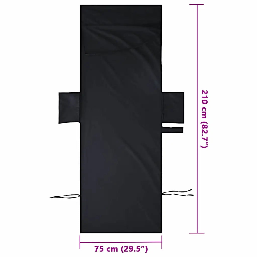 Asciugamani per lettino 2 pcs Nero 210 x 75 cm