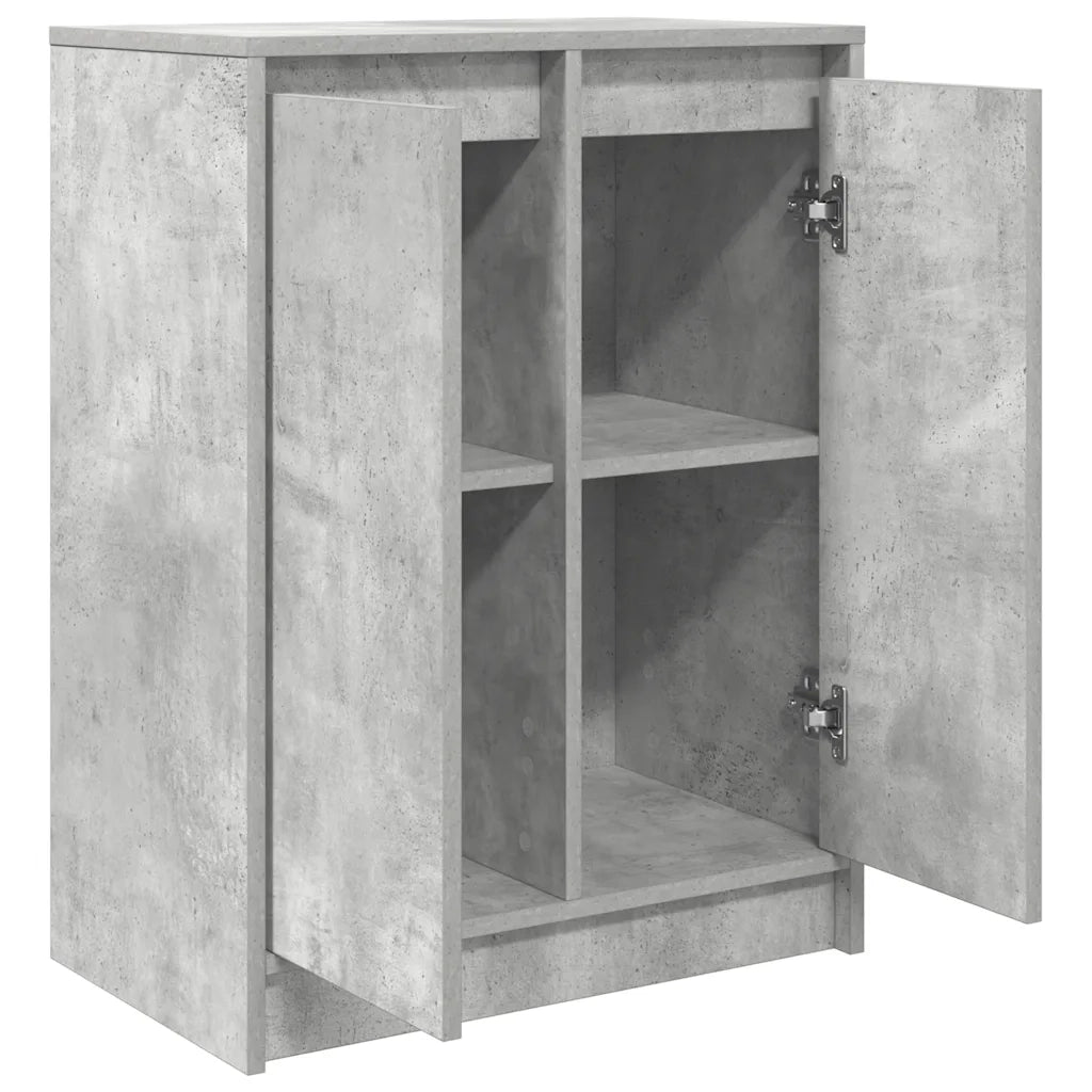 vidaXL Credenza Grigio Cemento 57x34x76 cm in Legno Multistrato