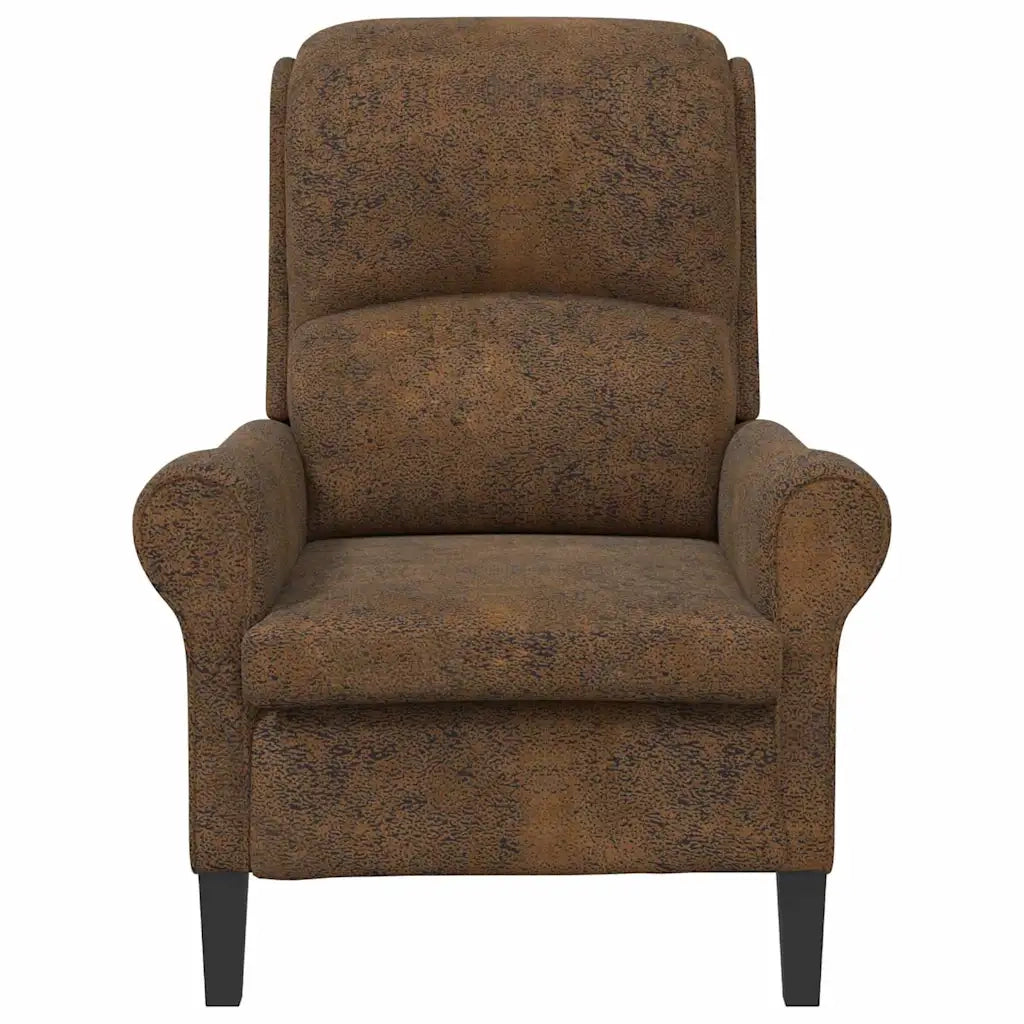 Poltrona-Divano Sedia-Poltroncina Marrone Pelle Sintetica