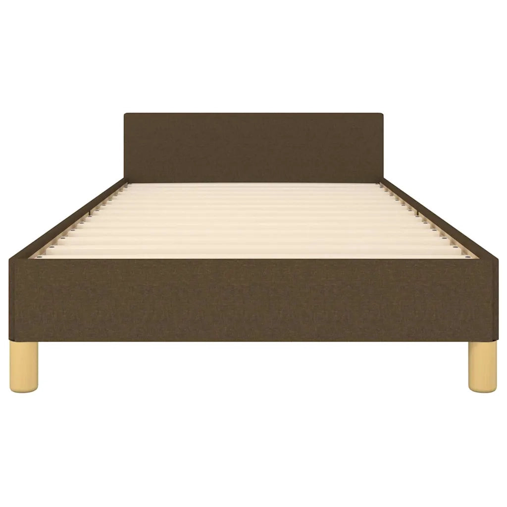 Giroletto con Testiera Marrone Scuro 90x200 cm in Tessuto cod mxl 64241