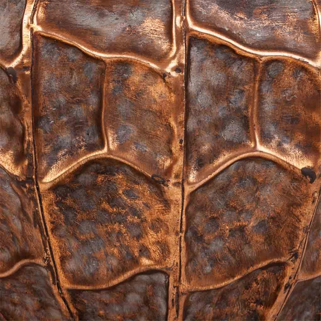 Fioriera in metallo dorato 31x31x17,5h