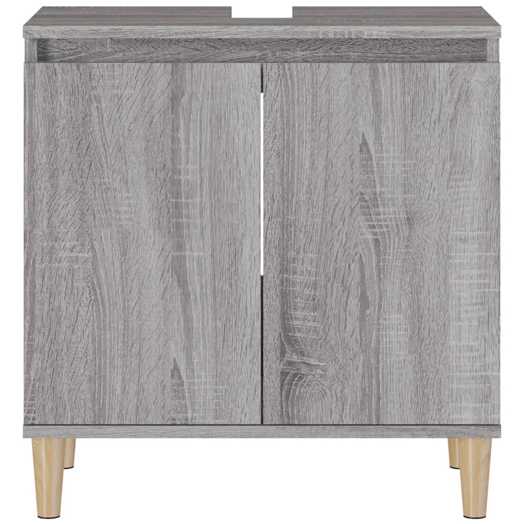 Mobile lavabo/lavabo 58 x 33 x 60 cm in legno laccato grigio 02_0006848