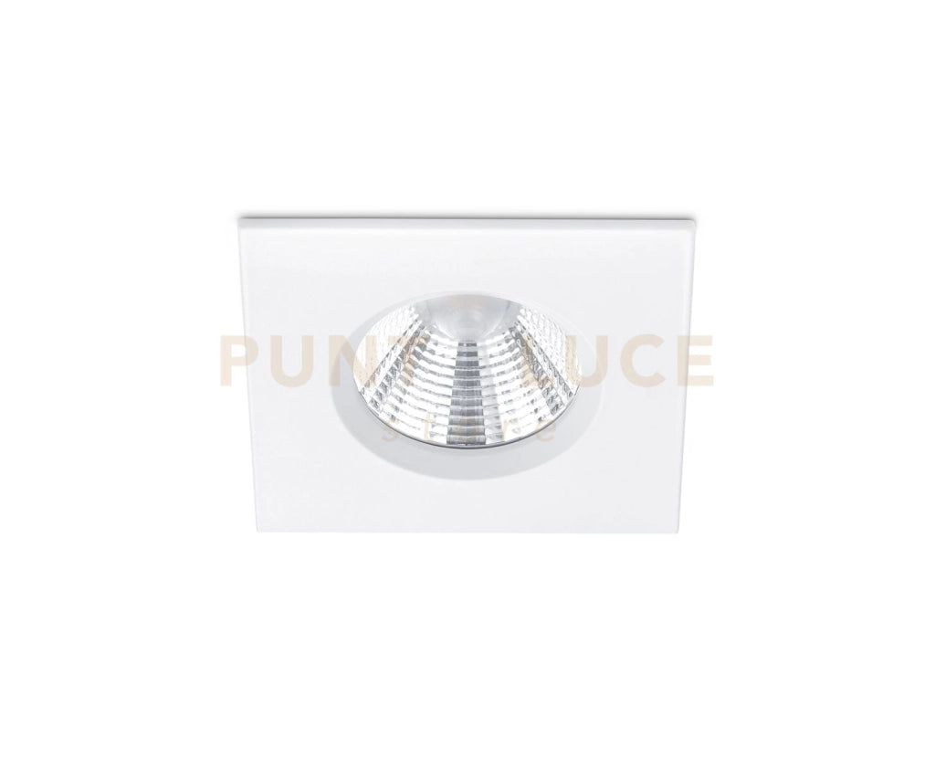 ZAGROS FARETTO DA INCASSO LED 5,5W 345lm, 3000K QUADRATO BIANCO DIMMERABILE IP65 8,5CMX8,5CM