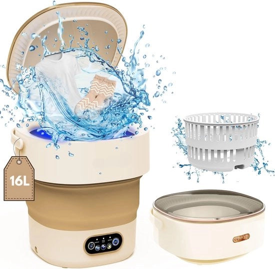 Mini Lavatrice - 16L - 2,3kg - 3 Modalità - Pulizia Profonda - Per Calze e Abbigliamento Bambino - Bianco