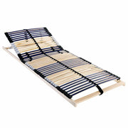 vidaXL Base a doghe Marrone 70 x 190 cm Legno massello di faggio