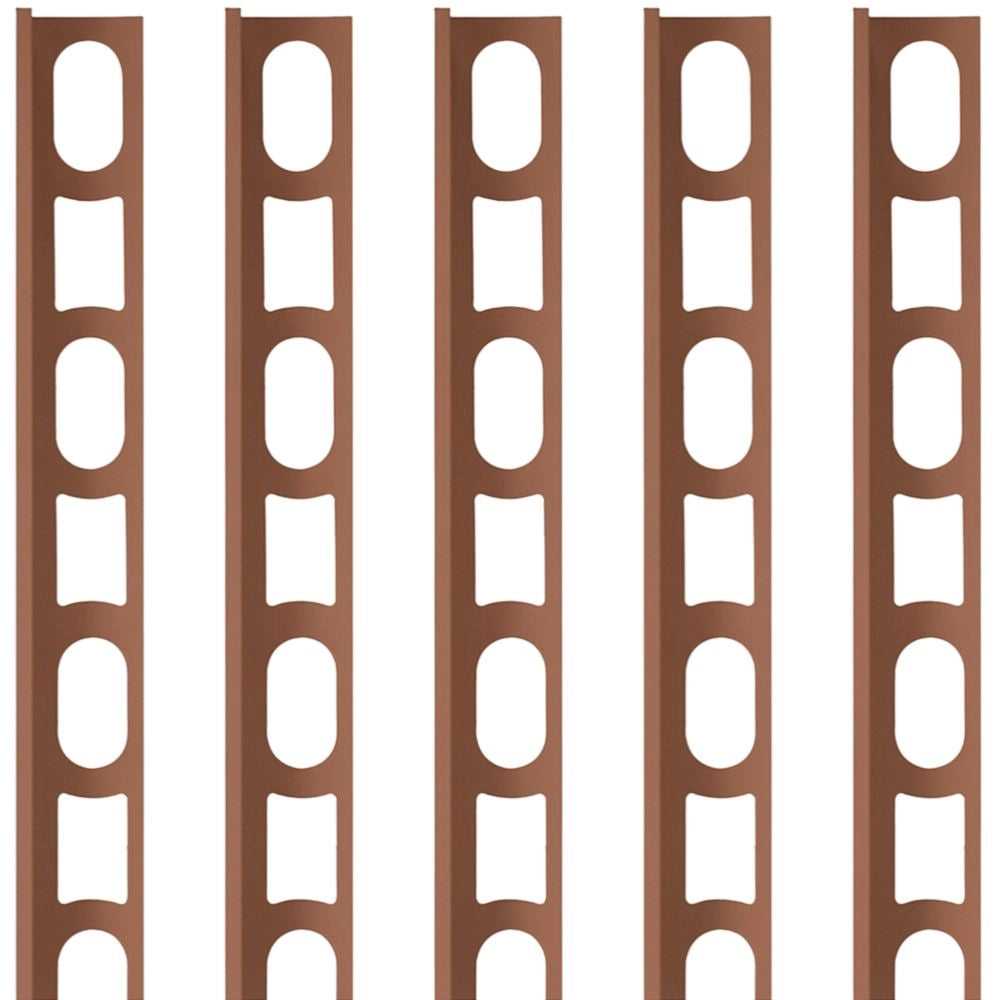 Profili in alluminio verniciato colore cioccolato 144 a l per finitura parete proangle *** pezzi 5 pz, confezione 1