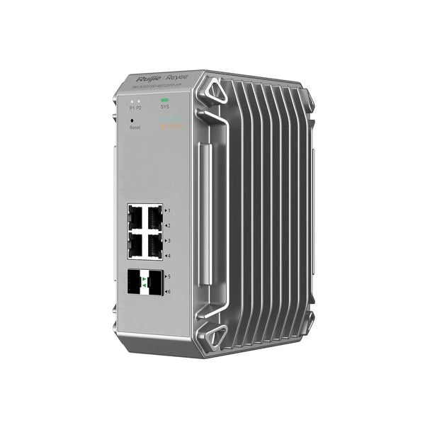 Reyee cloud industrial switch l2 full managed ip40. 4x1ge poe+ power budget 120w 2xsfp - RG-NIS3100-4GT2SFP-HP