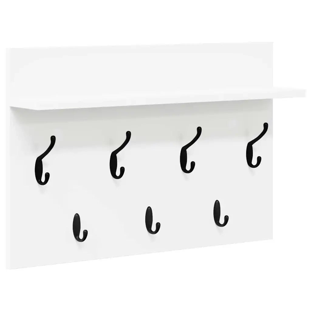vidaXL Appendiabiti a muro Bianco 60 x 40 x 12 cm Legno multistrato