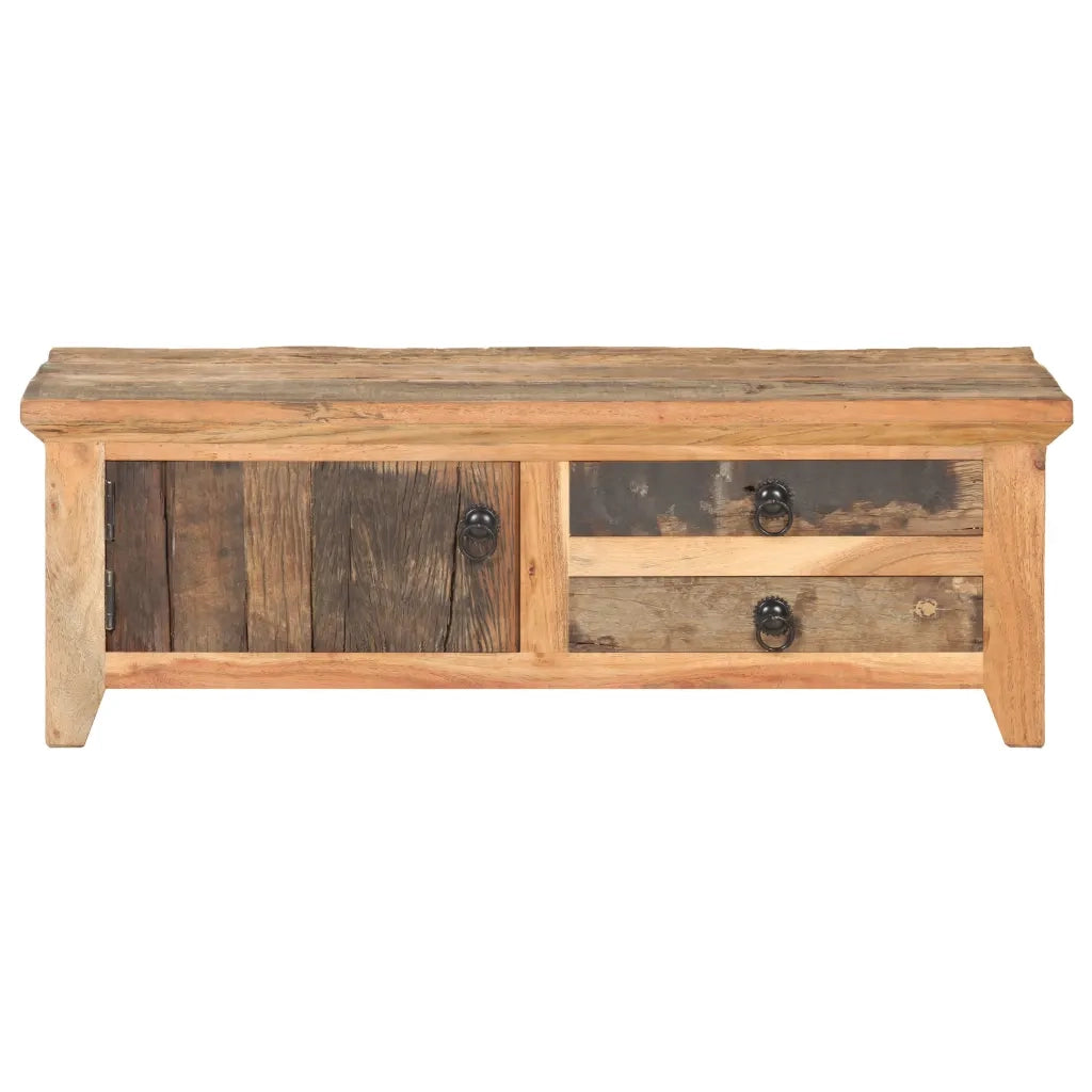 Tavolino da salotto | Tavolino da caff¨¨ | Tavolino da Soggiorno 90x50x31 cm in Legno Massello di Recupero