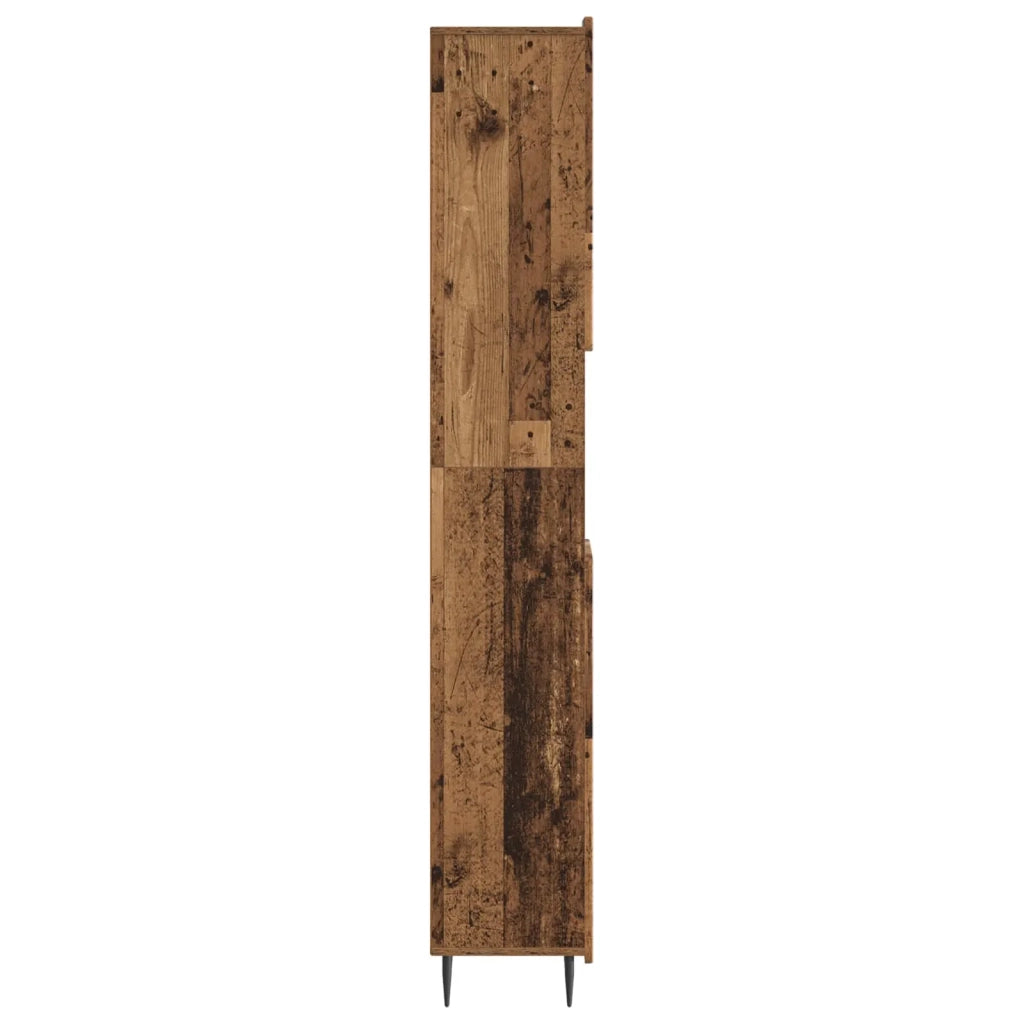 Armadio da Bagno con Ripiano Aperto ZWOLLE Legno antico 896383
