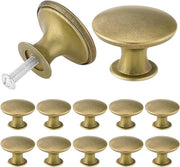 30 mm ronde maniglie vintage per porte di cucina e cassetti - Set di 24 maniglie in ottone per mobili da cucina e ante di porta