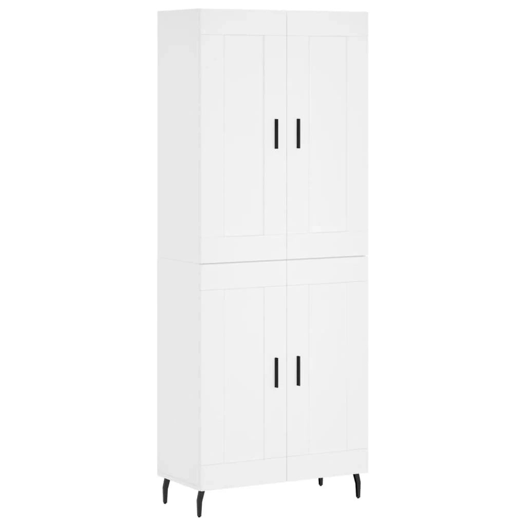 Buffet credenza cassettiera mobiletto mobile contenitore organizer cucina soggiorno salotto alto 69,5 x 34 x 180 cm legno ingegnerizzato bianco 02_0032708