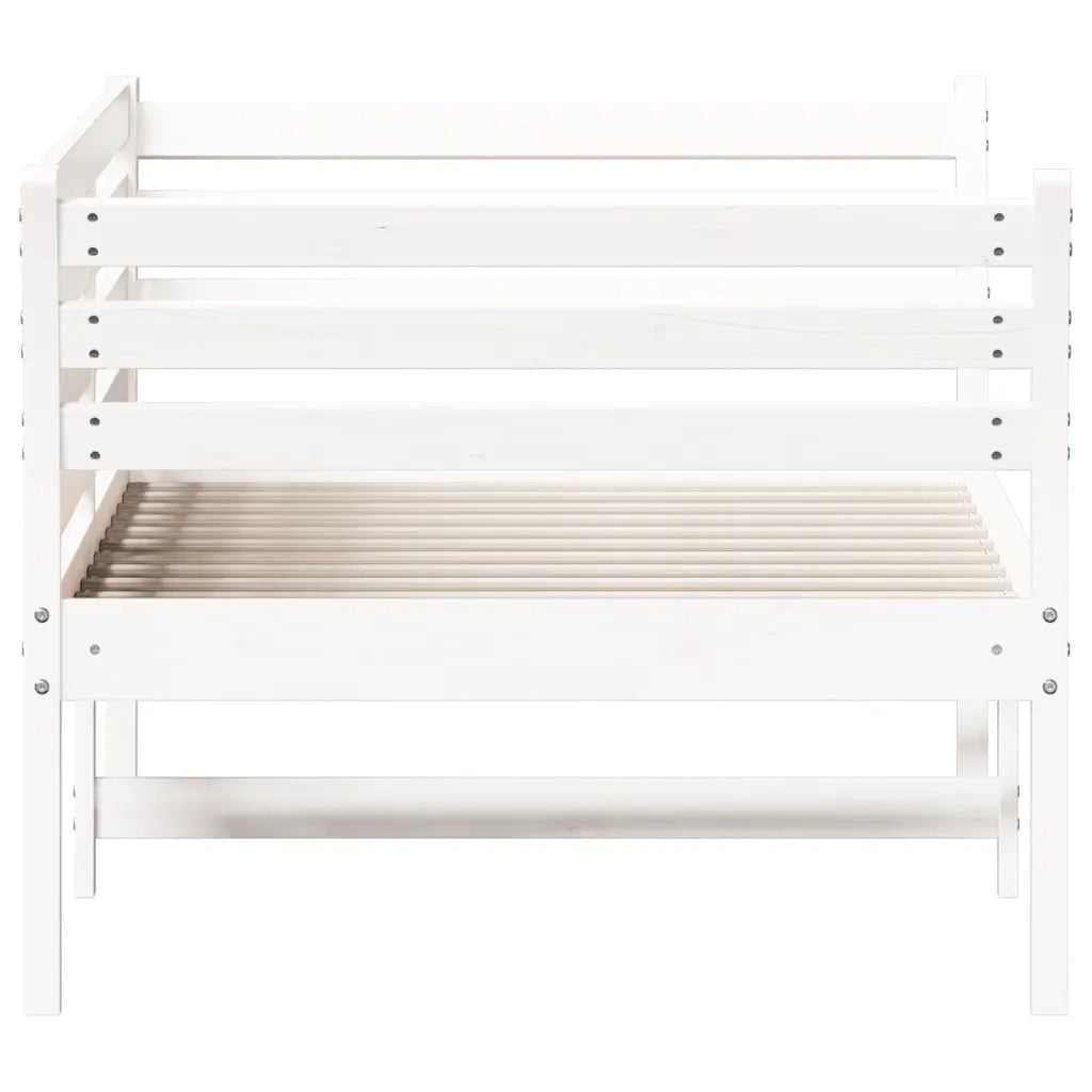 Dormeuse senza Materasso Bianca 90x190 cm Legno Massello Pino 842879