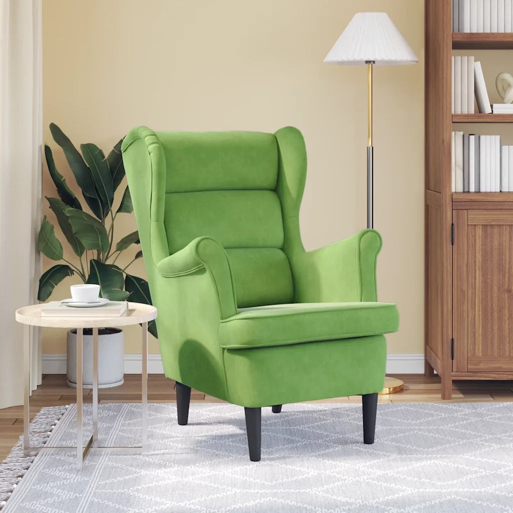 Poltrona | Sedia Relax Verde Chiaro in Velluto