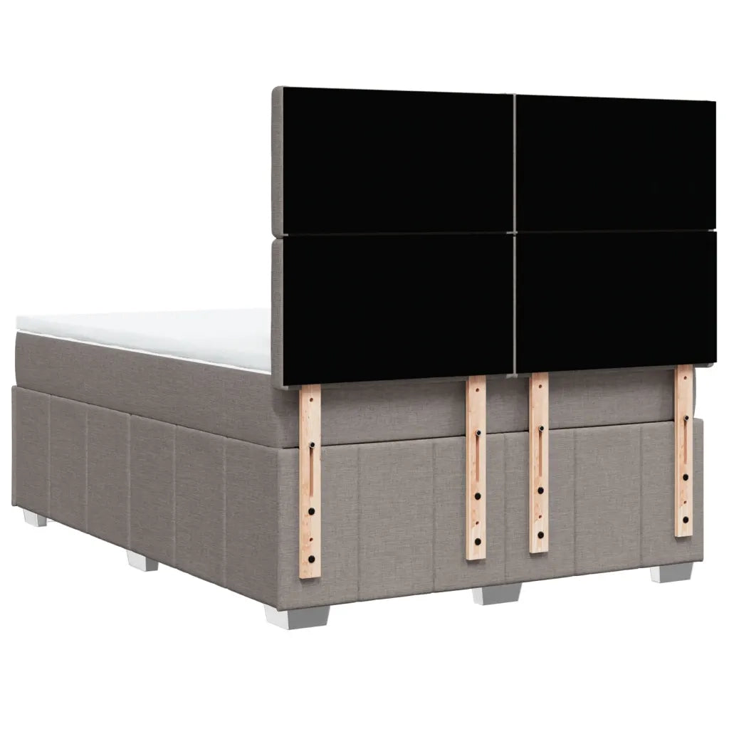 Giroletto a Molle con Materasso Tortora 160x200 cm in Tessuto 3294037