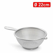 Trade Shop - Scolapasta Colino Setaccio Rotondo In Plastica Diametro 22 Cm Con Manico Cucina -