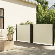 Tenda da Sole Laterale Retrattile-Tenda parasole per balcone per giardino Crema 140x1200 cm