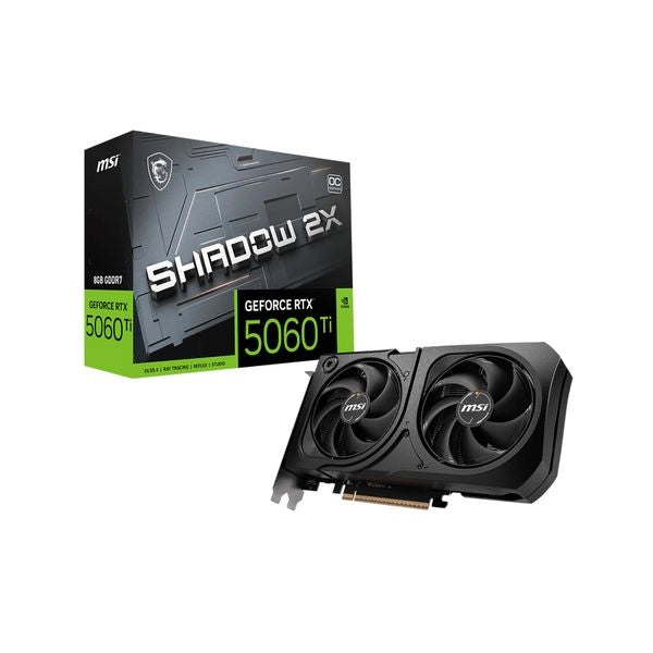 Msi vga ge force rtx 5060 ti, rtx 5060 ti 8g shadow 2x oc plus  bulk, 8gb gddr7, hdmi/dp*3, atx, dual fan, bulk - RTX 5060 TI 8G SHADOW 2X OC PLUS BULK
