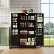 Armadio contenitore in MDF nero 120 x 60 x 40 cm con luce LED a sensore