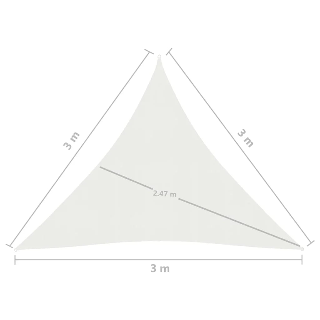 Vela ombreggiante 160 g/m² bianca 3 x 3 x 3 m HDPE 02_0009015