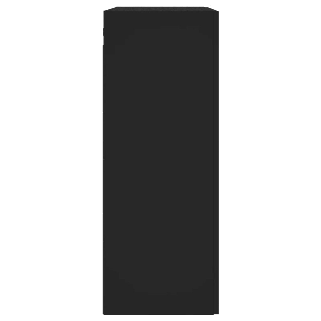 Elegante pensile di design 69,5 x 34 x 90 cm ampio spazio contenitivo legno nero 02_0048925