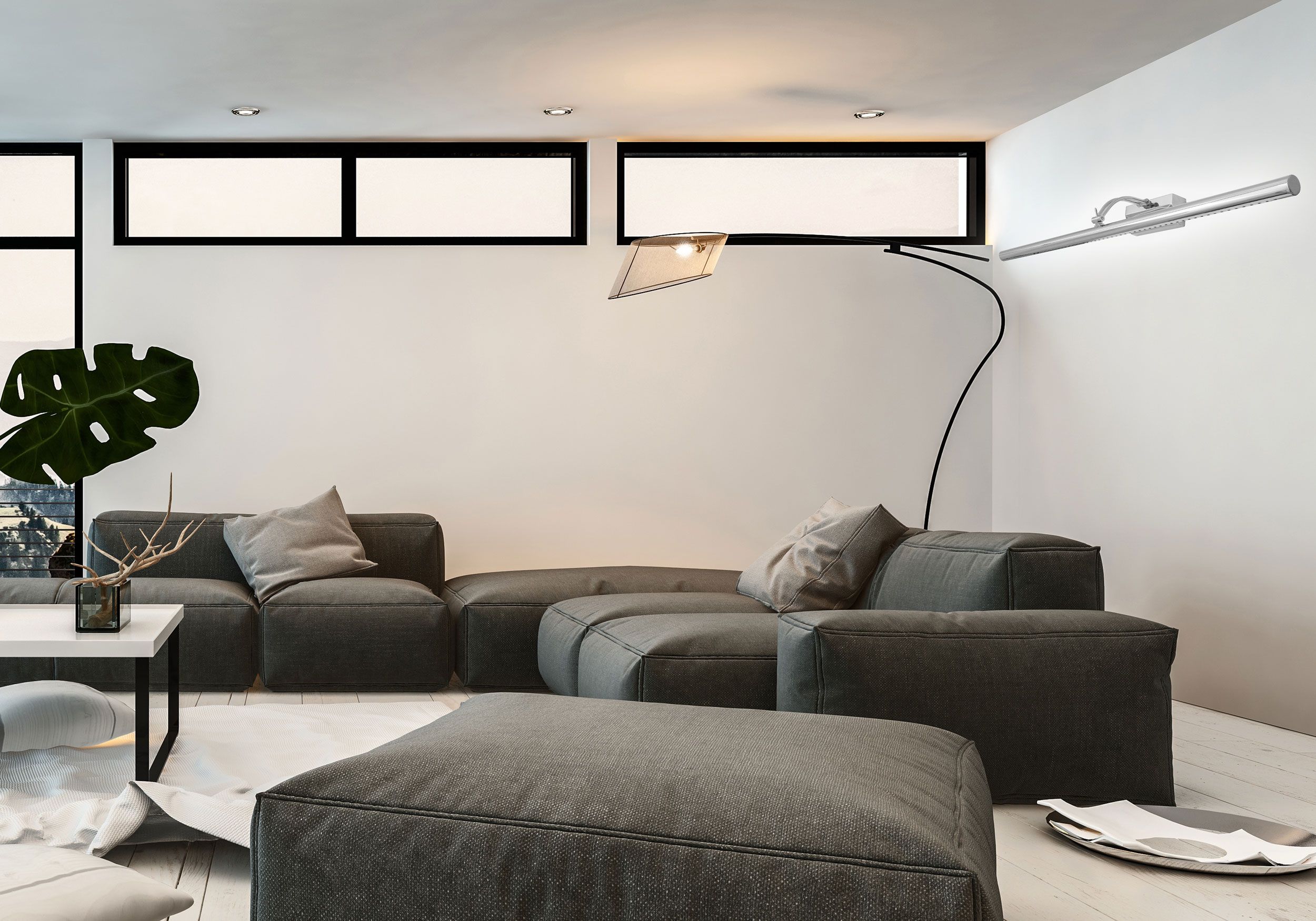 Lampada Da Parete Da Bagno Led Sopra Specchio 15w 106cm APP367-1W Cromo