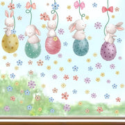 Sticker per finestra Pasqua Autoadesivi per finestra Pasqua Sticker per finestra Pasqua con fiori Sticker per finestra con pasquino Sticker per finestra Pasqua con uovo di Pasqua Decorazione per camera dei bambini Pasqua Decorazione per Pasqua