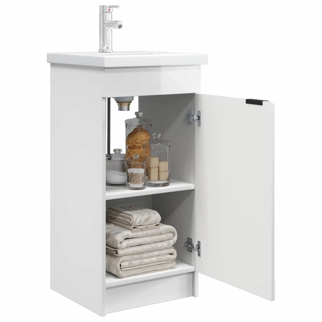 Mobile da bagno con lavabo Bianco Lucido 42 x 40 x 84,5 cm 890088