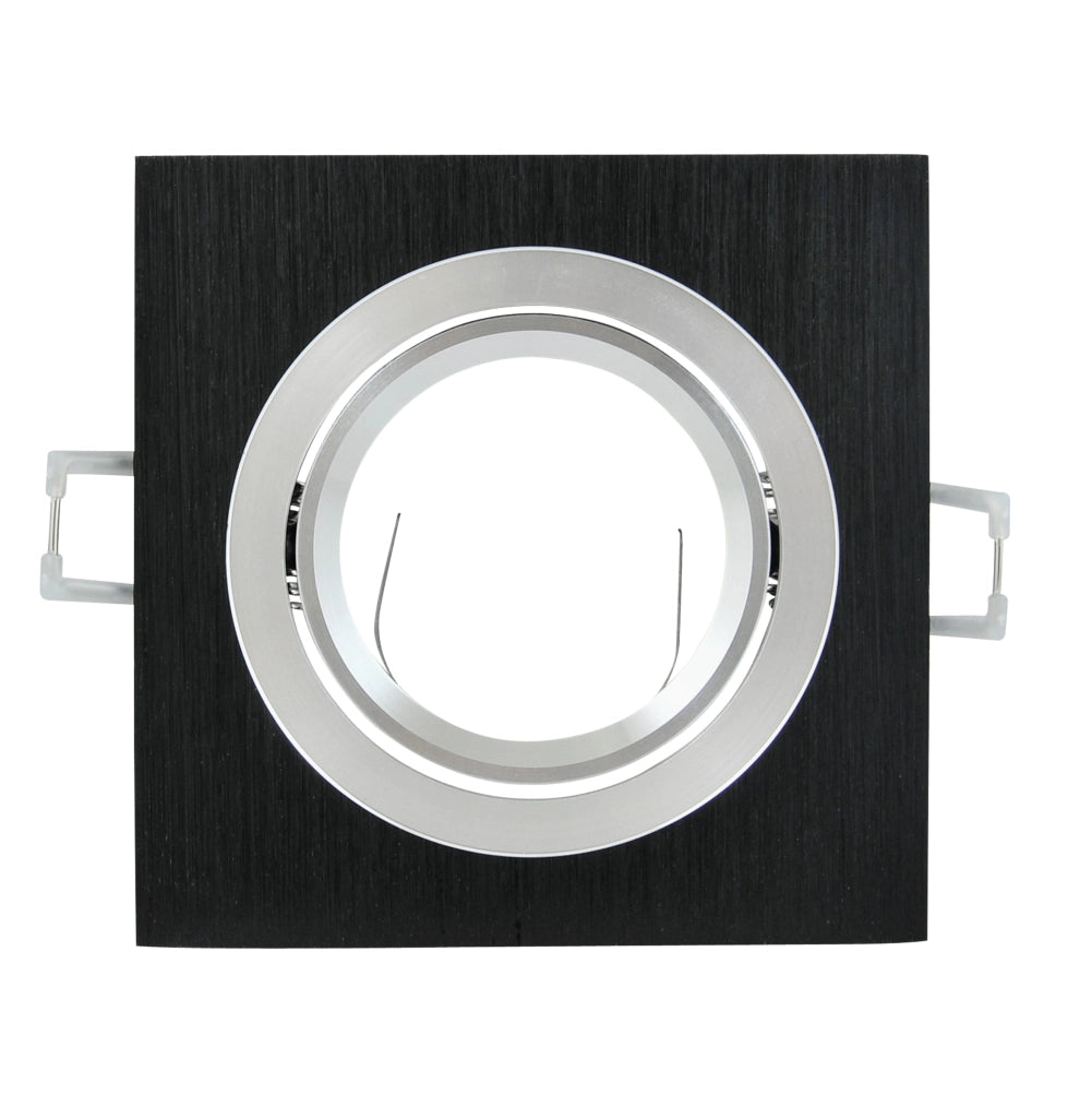 Faretto incasso Polux South OPAL quadrato nero GU10