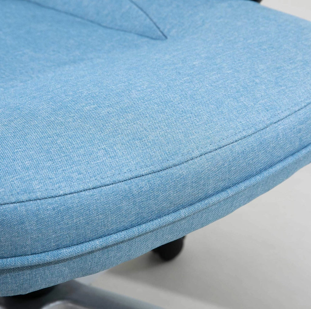 Sedia da ufficio ergonomica azzurra regolabile 66x75x110-120 cm