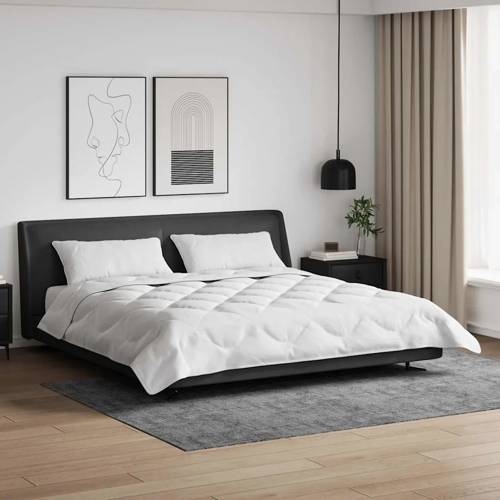 vidaXL Piumone con cuscino 3 pcs Bianco 240 x 220 cm Microfibra