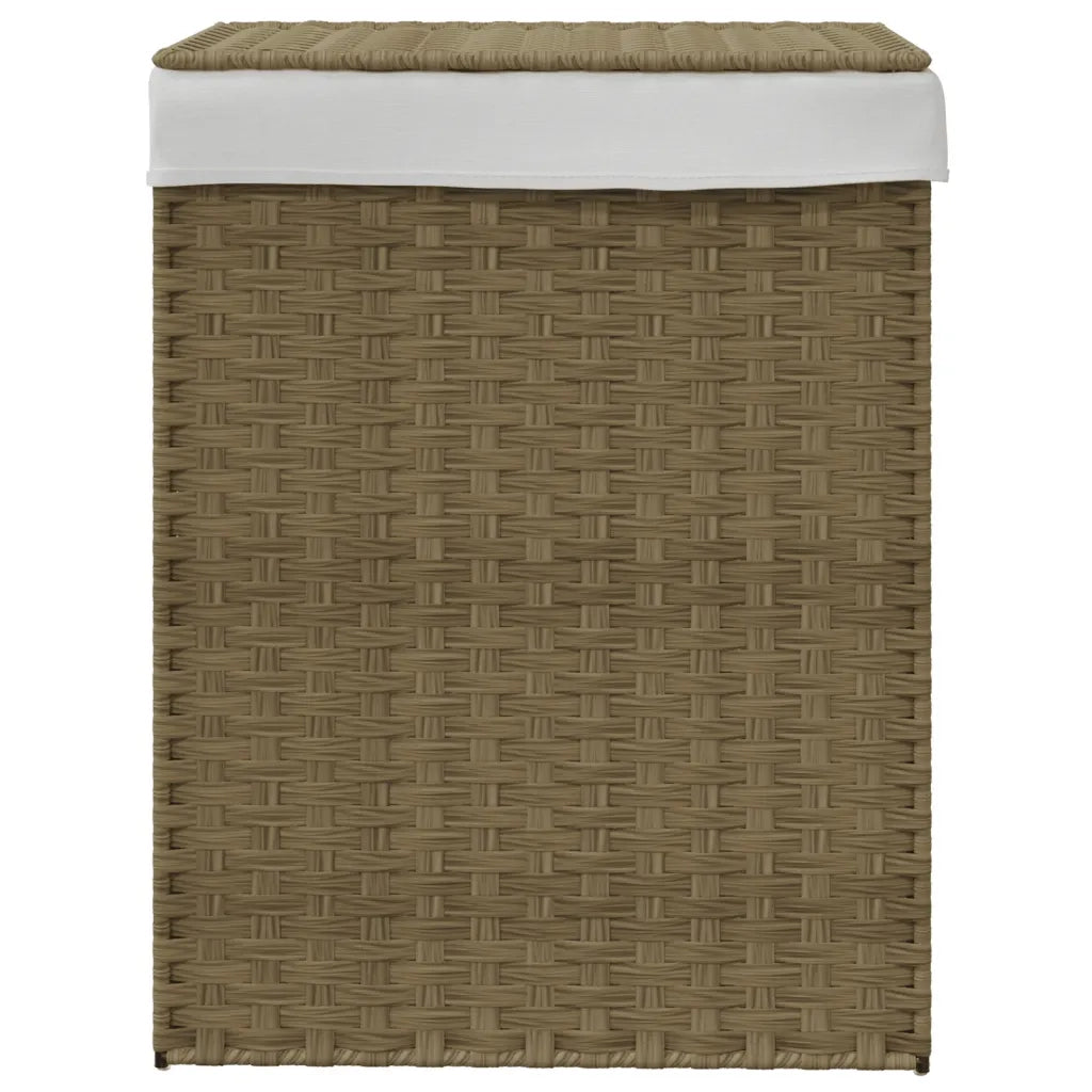 Cesto Portabiancheria con Coperchio 46x33x60 cm Polyrattan CFW2589886