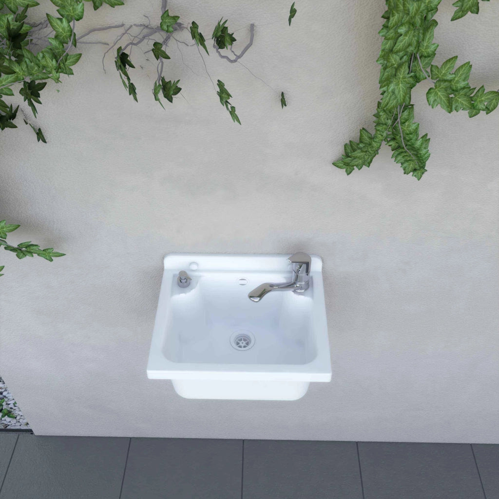 PILOZZO Mini&Smart da muro in PP - Dim: 42,5 X 34 cm - Completo di GRIGLIA - CR - Colore: BIANCO LUCIDO