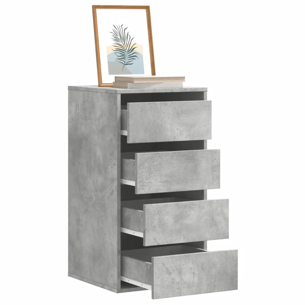 Cassettiera Angolo Grigio Cemento 40x41x76cm Legno Multistrato 852864
