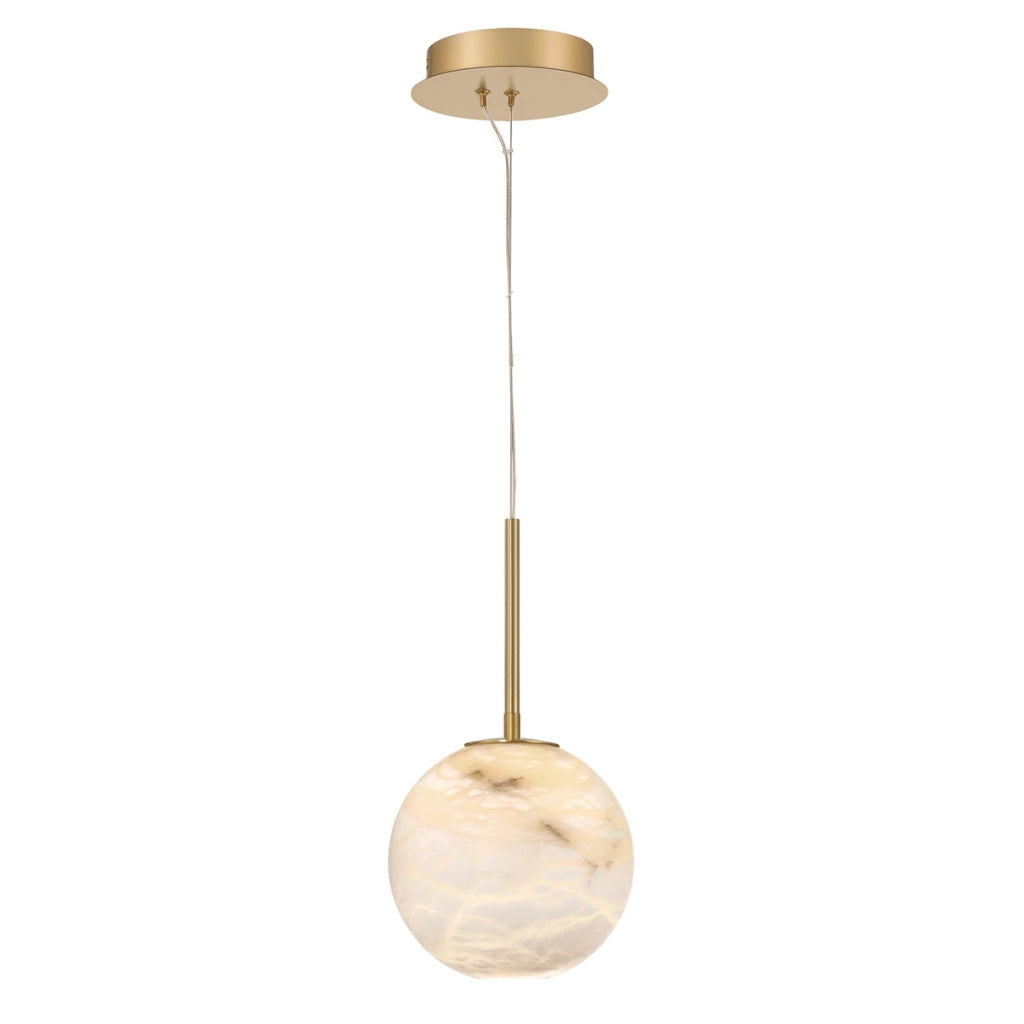 Sospensione KEPLER oro alabastro sfera Ø20 LED 10W Quintiesse